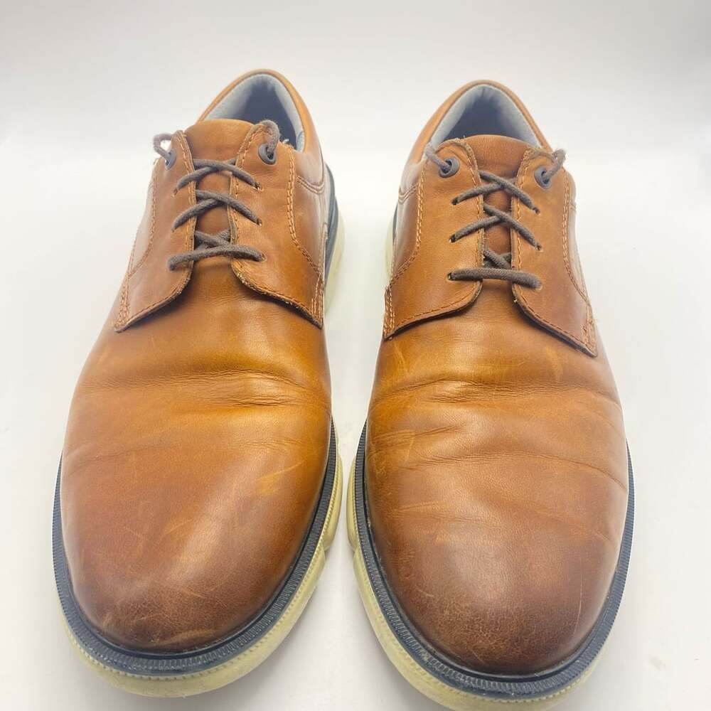 Johnston & Murphy XC4 Tanner Plain Toe Oxford Size 10M Brown Leather (DS1024)